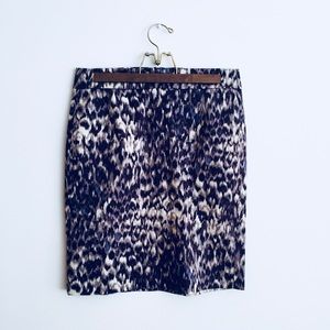 J. Crew Purple Leopard Print Skirt - Size 8